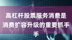 高杠杆股票服务消费是消费扩容升级的重要抓手