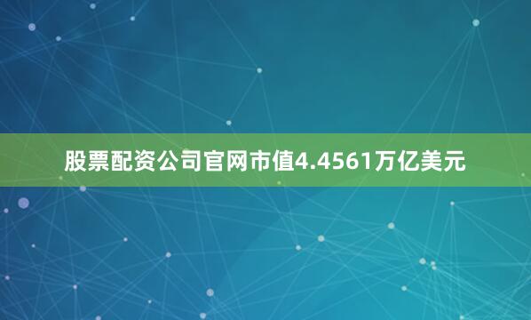 股票配资公司官网市值4.4561万亿美元
