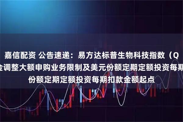 嘉信配资 公告速递：易方达标普生物科技指数（QDII-LOF）基金调整大额申购业务限制及美元份额定期定额投资每期扣款金额起点