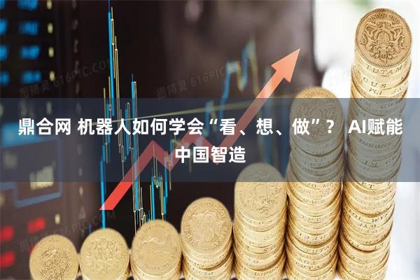 鼎合网 机器人如何学会“看、想、做”？ AI赋能中国智造